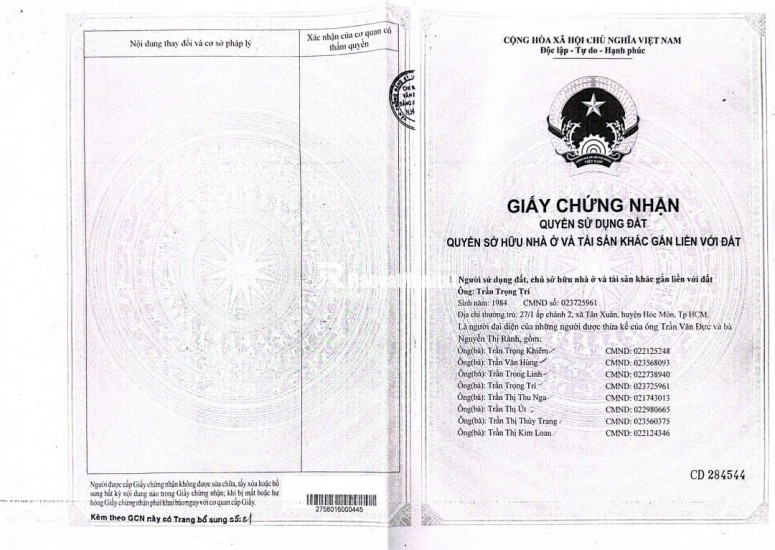 BÁN NHÀ ĐẤT TẠI HÓC MÔN, DT 177M2, SẴN SỔ, CHỈ 3.8 TỶ. LH: 0765659378