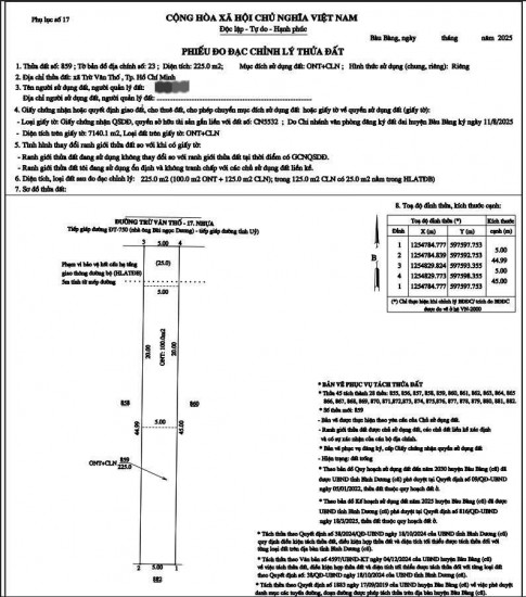 Đất nền xã Trừ Văn Thố, Bàu Bàng - ngay cạnh KCN Cây trường