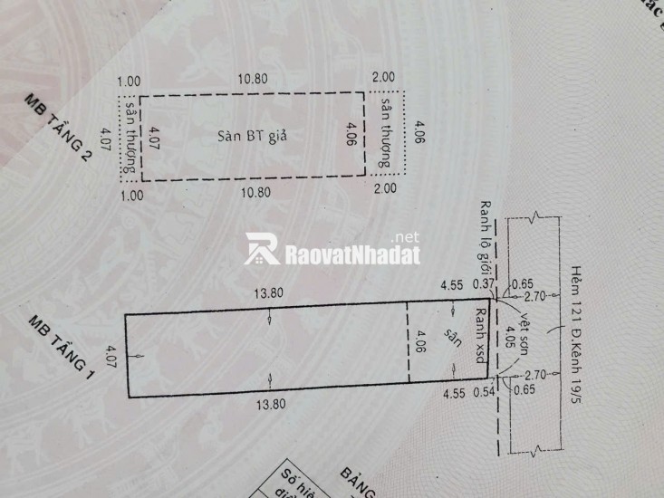 BÁN NHÀ SƠN KỲ, TÂN PHÚ: DT 72,7 M2 (1T1L) SẴN SỔ HỒNG, CHỈ 6.7 TỶ TL. LH:0932688139
