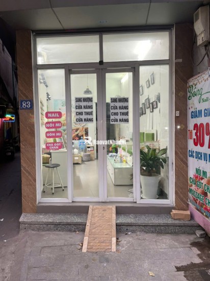 CHO THUÊ  MẶT BẰNG TẦNG 1 ĐẸP, GIÁ TỐT – LƯƠNG ĐỊNH CỦA, ĐỐNG ĐA HÀ NỘI