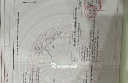 BÁN ĐẤT P.AN LỘC 5*30 TC 50M Đ 17M