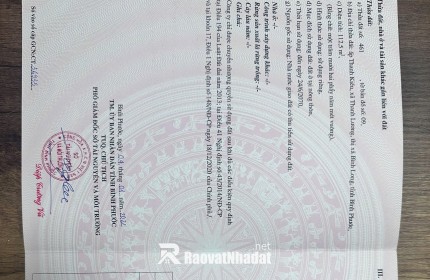 BÁN ĐẤT FULL TTHỔ CƯ 5*22 P.AN LỘC