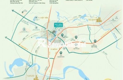 Bán Bích Động Lakeside - 160m²– gần ngay trung tâm hành chính Việt Yên - 68 triệu/m²