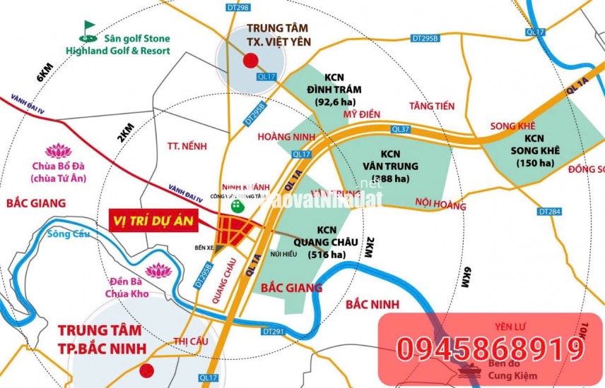 Đất nền kcn Quang Châu tiềm năng lớn, sinh lời cao