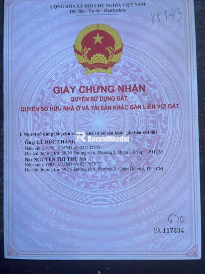 BÁN NHÀ CHÍNH CHỦ: NHỎ, ĐẸP, CHẮC CHẮN, HẺM THÔNG - RỘNG, KDC THÂN THIỆN. LH:0989051114.