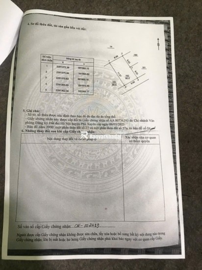 ĐẤT ĐỐI DIỆN KCN LÀNG NGHỀ MAY VÂN TỪ - PHÚ XUYÊN, DT 80M2 CHỈ 2.6TỶ. LH:0336952536.