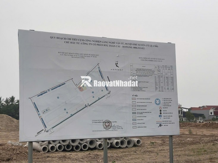 ĐẤT ĐỐI DIỆN KCN LÀNG NGHỀ MAY VÂN TỪ - PHÚ XUYÊN, DT 80M2 CHỈ 2.6TỶ. LH:0336952536.
