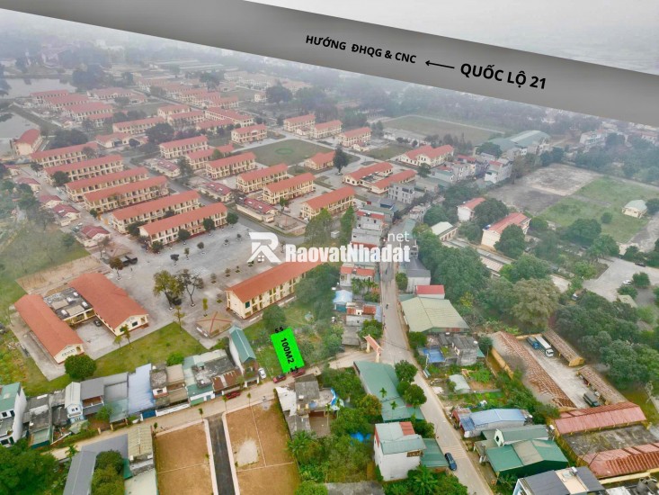 ĐẤT SÁT CẠNH ĐẤT ĐẤU GIÁ ĐỐI DIỆN TRƯỜNG CĐ LÀN 2 QL21 GẪN LỤC QUÂN CẮT LỖ LÔ HIẾM QUÁ