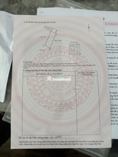 BÁN ĐẤT CỐNG MỸ AN DƯƠNG 41 M2 SHR 899 TR. LH:0358881379