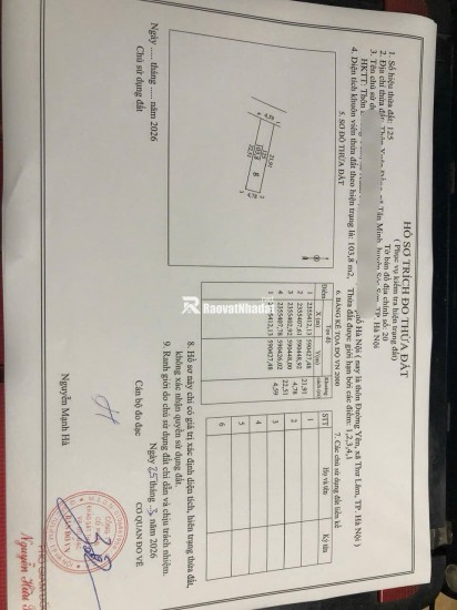 CHỤC CHÍNH KINH DOANH TẠI XUÂN ĐỒNG TÂN MIMH -XÃ SÓC SƠN THÀNH PHỐ HN - DIỆN TÍCH 103,8 M -KHUÔN THỬA ĐẸP -RÀNH CHO NHÀ ĐẦU TƯ THÔNG THÁI