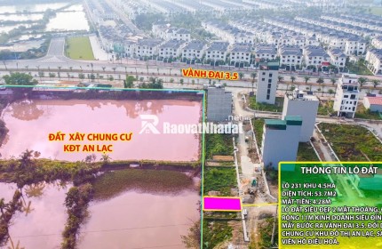 Chính chủ bán lô đất cực hiếm khu đất dịch vụ 4.6 ha Vân Canh sát An Lạc Symphony 3 bước chân ra vành đai 3.5 kinh doanh tốt