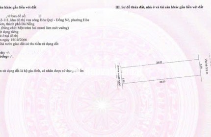 CẦN BÁN ĐẤT ĐƯỜNG BỜ QUAN 3 KHU NAM HOÀ XUÂN 125M2 - 6.8 TỶ. LH:0334681909.