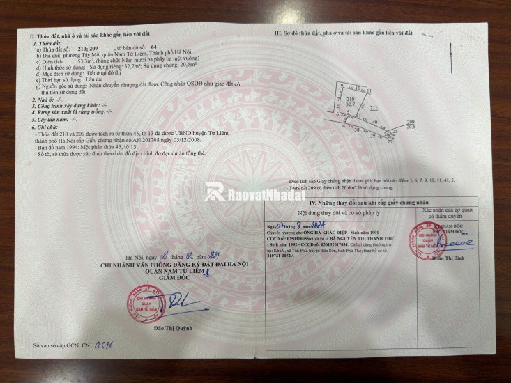Bán nhà 5T Miêu Nha Tây Mỗ DT33m2, MT4.1m, lô góc, 6.5 tỷ Nam Từ Liêm
