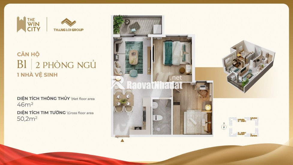 căn hộ 2PN gần Cầu Xáng - Bình Chánh chỉ 1.654 tỷ (100% đã Vat), bàn giao full nội thất cao cấp gỗ An Cường