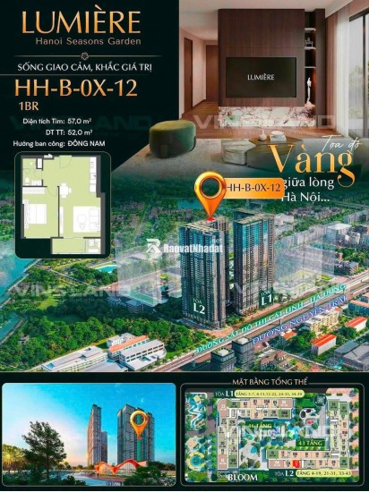 HÀNG HIẾM CĂN 1PN ĐẸP NHẤT HANOI SEASONS GARDEN – KHÔNG CÓ CĂN THỨ HAI 