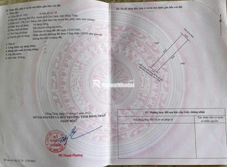 CẦN BÁN KHU ĐẤT TIỀM NĂNG MẶT TIỀN TUYẾN TRÁNH QL30 – GẦN CHỢ MỸ PHÚ. LH:0907682333.