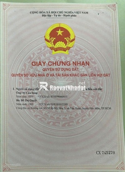 Bán đất tại Mỹ Hoà 3, Hóc Môn, 13 tỷ, 164m2, mặt tiền 10m, ngõ 6m