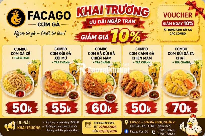 ĐẾN VỚI: FACAGO – CƠM GÀ NGON CHUẨN VỊ - TẠI DƯƠNG NỘI HN.  ĐẶT MÓN LH:0389508633 – 0395938654.