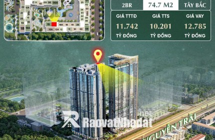  HH-B-0X-16  2PN SỞ HỮU TẦM VIEW CÔNG VIÊN NỘI KHU & TRỰC DIỆN GA METRO THƯỢNG ĐÌNH SIÊU THOÁNG  TOÀ L2 