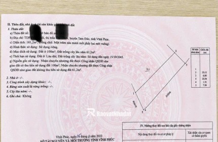  CHÍNH CHỦ CẦN BÁN LÔ GÓC 161,4m² – ĐỒNG HỘI, TT. ĐẠI ĐÌNH, VĨNH PHÚC 