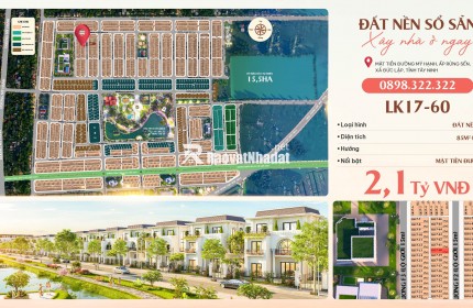 Đất nền sổ sẵn tại Long An, pháp lý hoàn chỉnh, nhận đất xây nhà ngay, chỉ từ 2,1 tỷ/nền