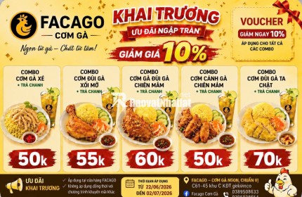 ĐẾN VỚI: FACAGO – CƠM GÀ NGON CHUẨN VỊ - TẠI DƯƠNG NỘI HN.  ĐẶT MÓN LH:0389508633 – 0395938654.