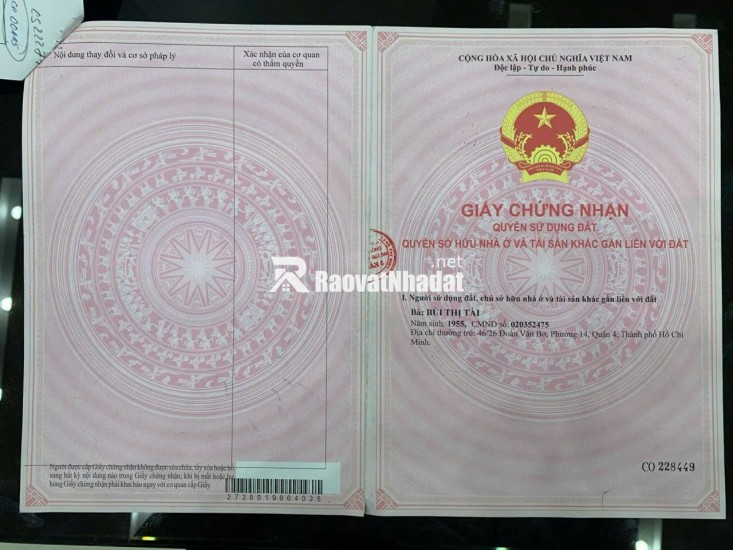 Bán nhà 414/28/9 Đoàn Văn Bơ, P.Khánh Hội, TPHCM. 99m2 SHR chỉ 9.8 tỷ. Lh: 0917873287