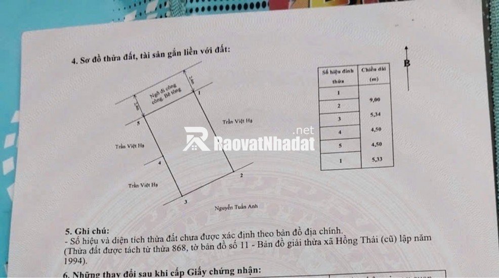 RAO BÁN CĂN BỐN TẦNG ĐẸP Ở AN DƯƠNG - HẢI PHỎNG