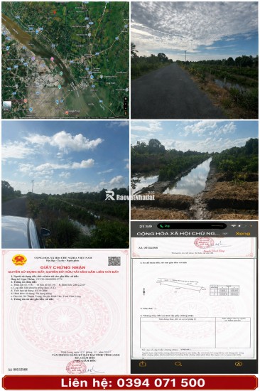 BÁN 3 THỬA ĐẤT – LỘ NHỰA 6M – THÀNH TRUNG, BÌNH TÂN, VĨNH LONG