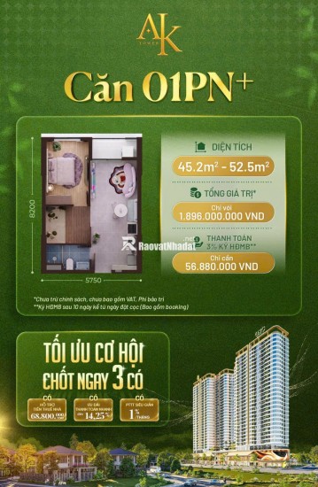 A&K tower- cơ hội sỏ hữu Nhà O Đồng tại An Phú TPHCM có 2 tầng thương mại ParcMall.
