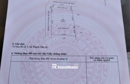 Bán lô đất 2 mặt tiền 64m có 300m2 thổ cư phân giá ngộp 8 tỷ tại phường Bình Minh - Tây Ninh
